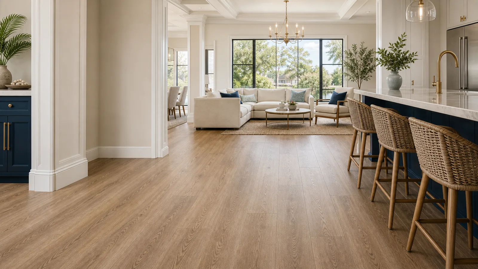 Refined Central Florida luxury home with warm LVP Vinyl Plank Flooring