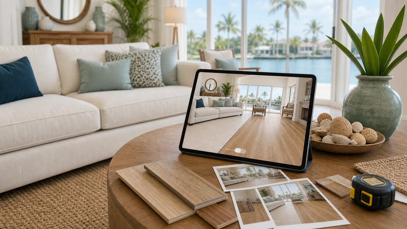 Flooring Proof Images scene with LVP Vinyl Plank Flooring