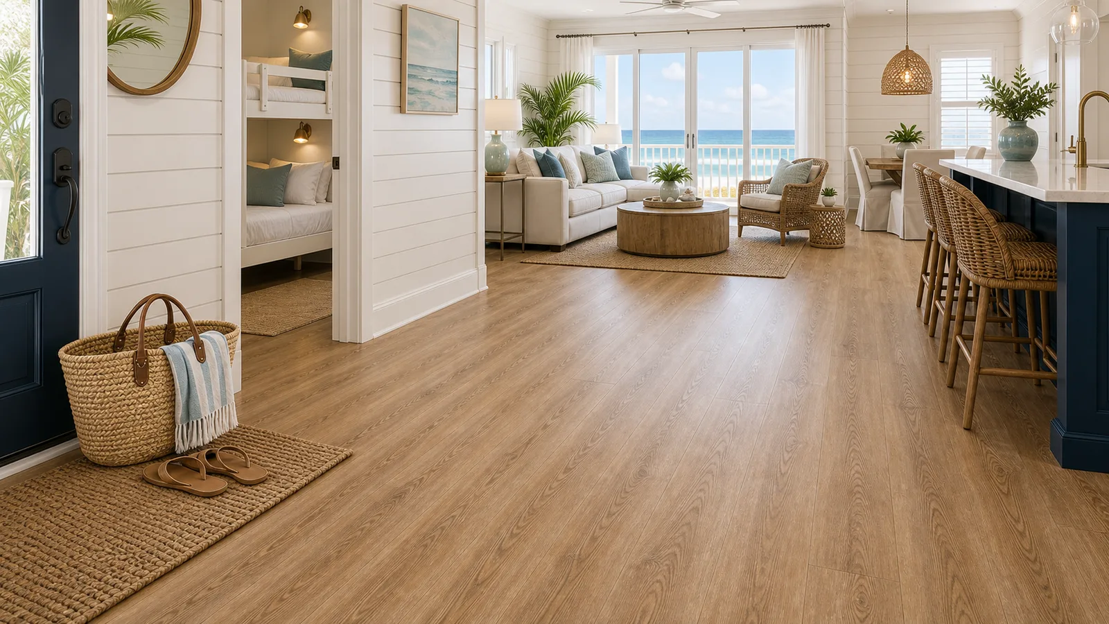 30A Flooring scene for 30A, Florida with LVP Vinyl Plank Flooring