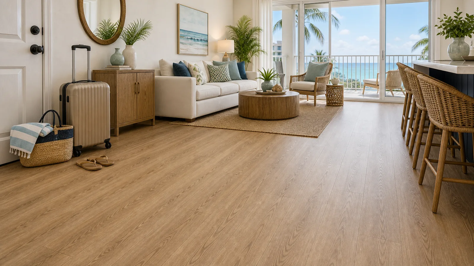 Cocoa Beach LVP Installation scene for Cocoa Beach, Florida with LVP Vinyl Plank Flooring