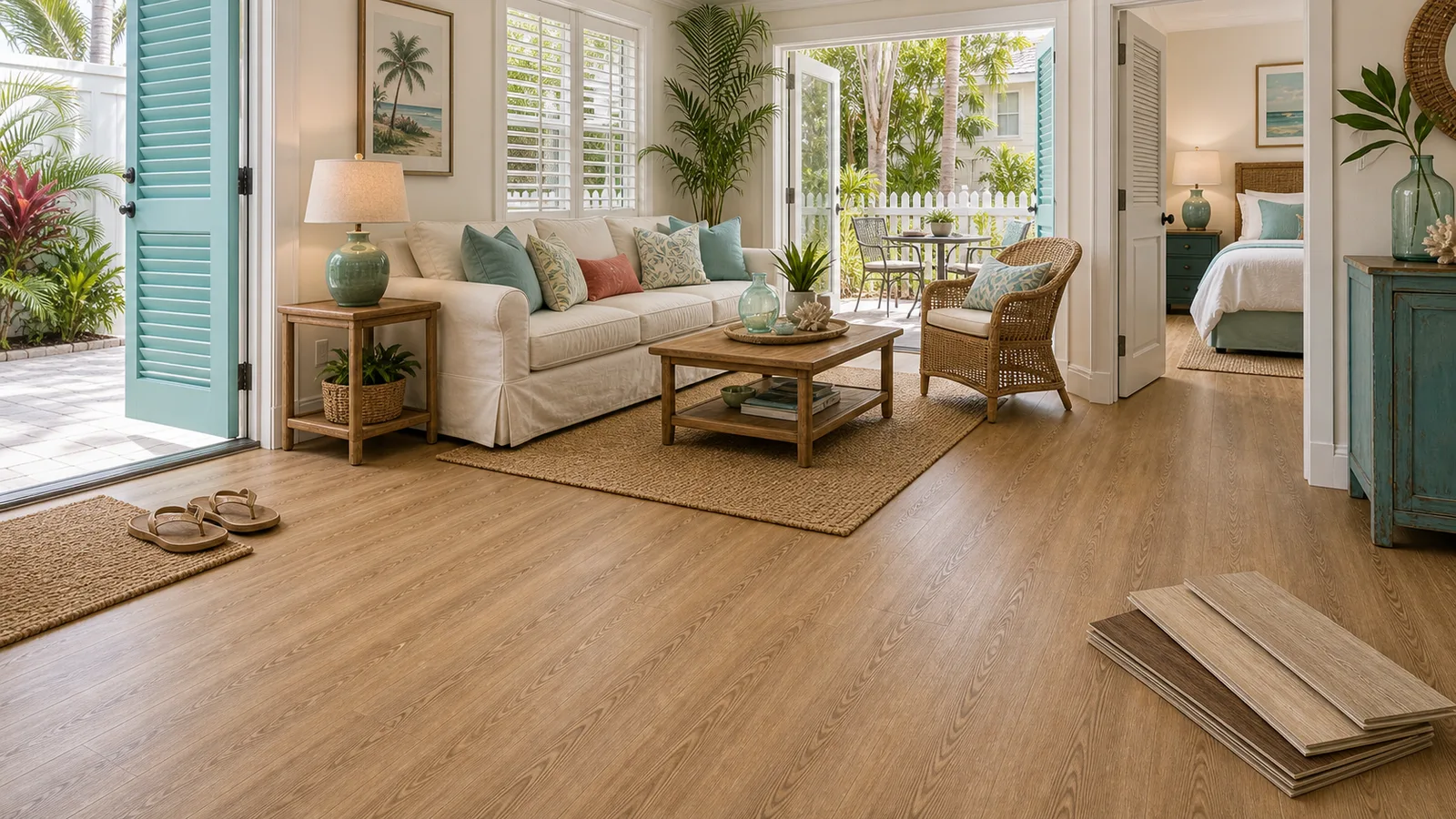 Key West LVP Installation scene for Key West, Florida with LVP Vinyl Plank Flooring