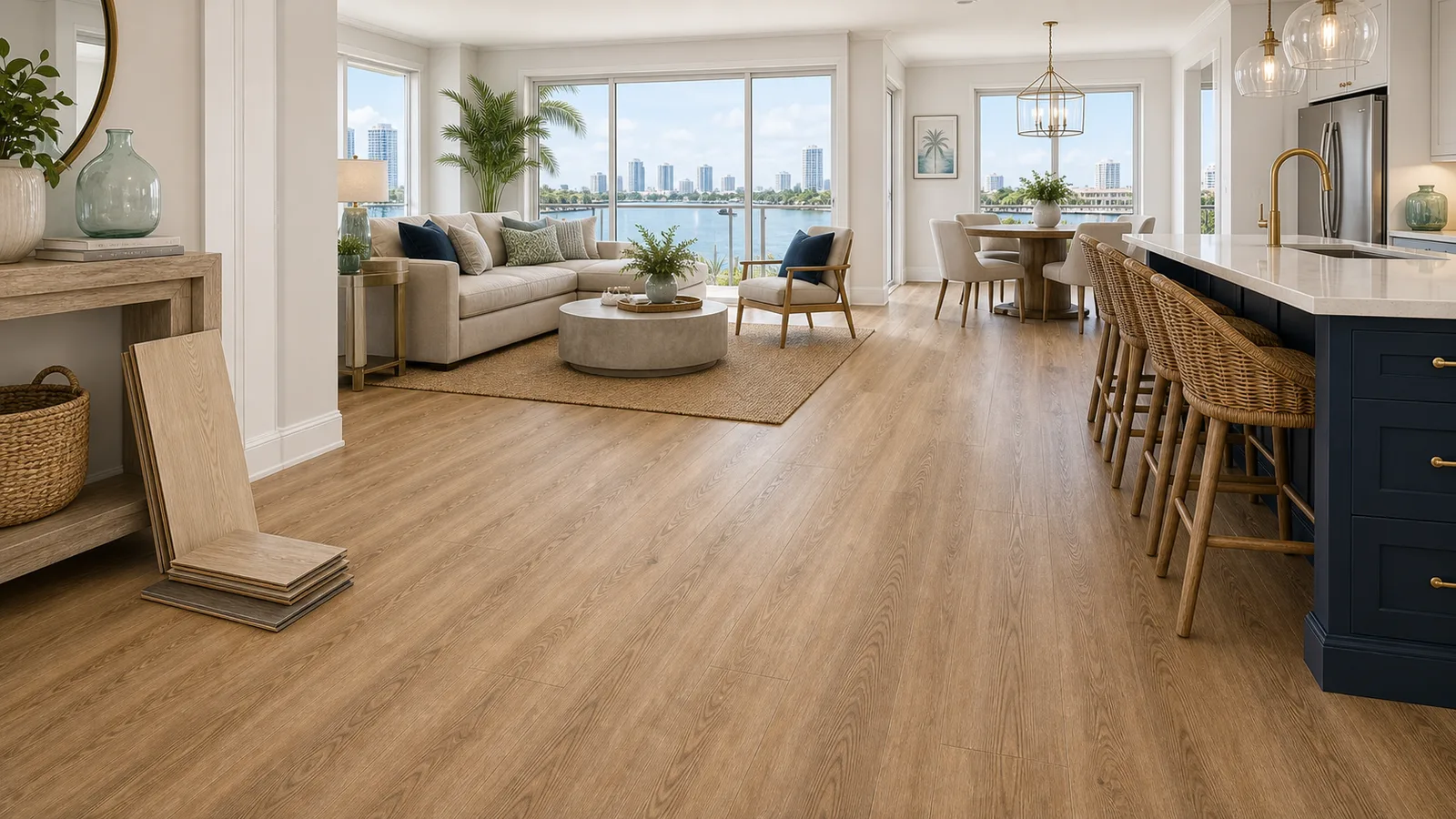 Tampa Bay Flooring scene for Tampa Bay, Florida with LVP Vinyl Plank Flooring