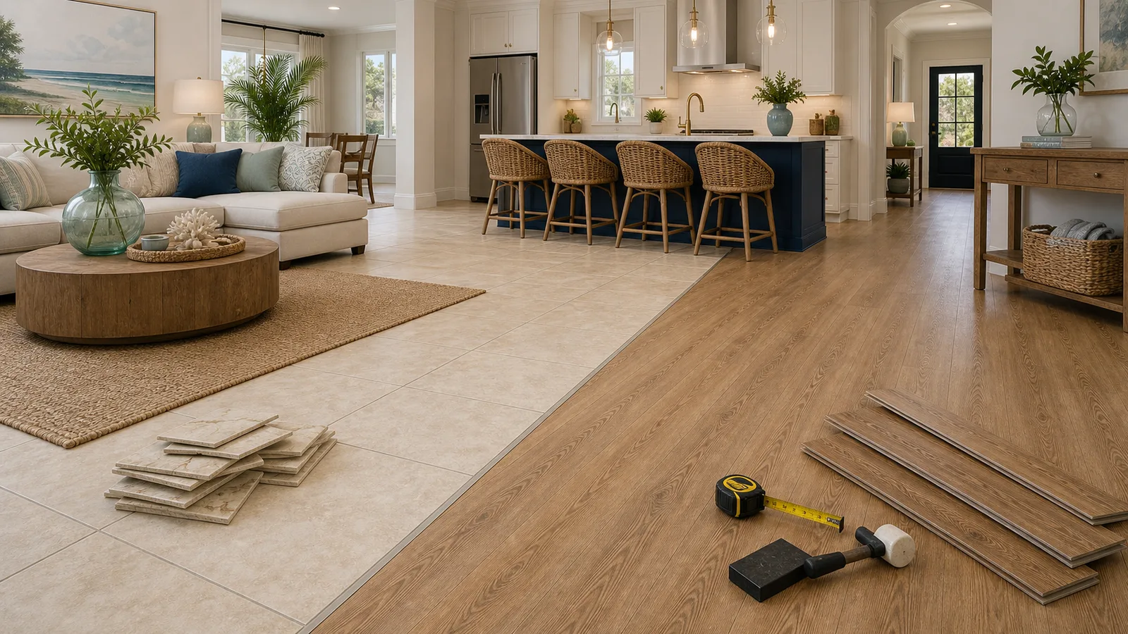 Orlando Tile-to-Plank Conversion scene for Orlando, Florida with LVP Vinyl Plank Flooring