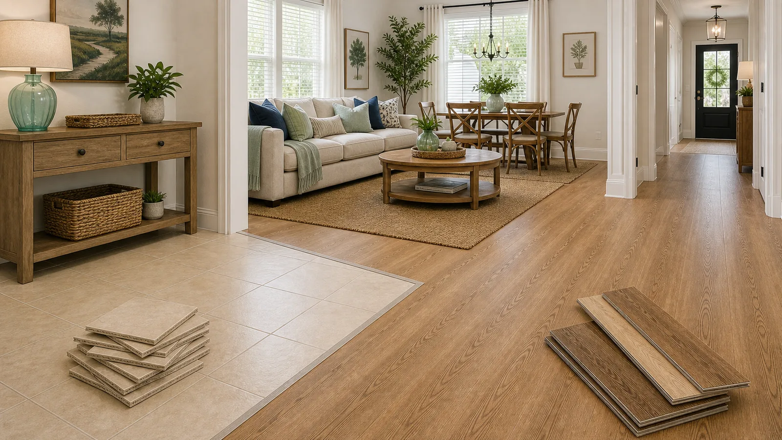 Oviedo Tile-to-Plank Conversion scene for Oviedo, Florida with luxury vinyl plank flooring