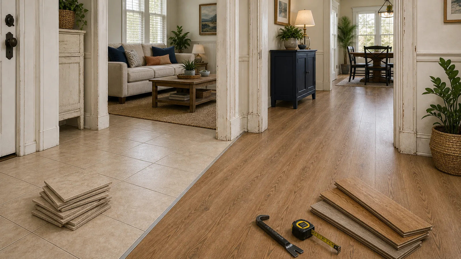 Sanford Tile-to-Plank Conversion scene for Sanford, Florida with luxury vinyl plank flooring