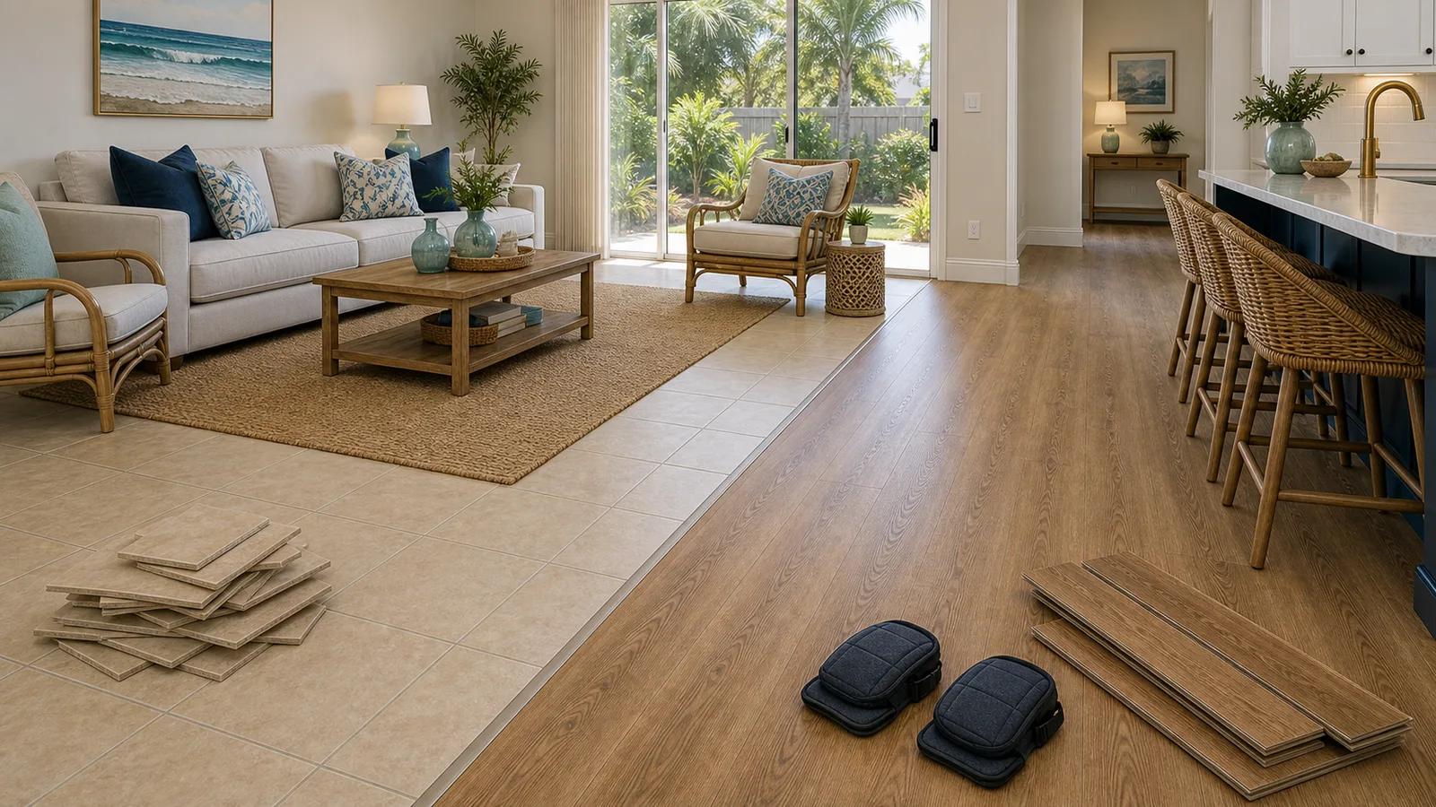 Titusville Tile-to-Plank Conversion scene for Titusville, Florida with luxury vinyl plank flooring