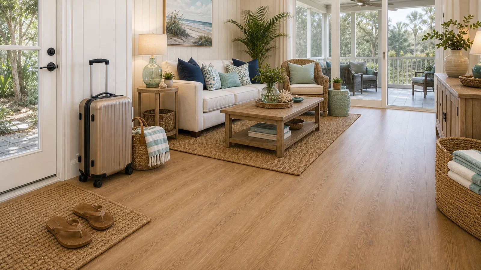 Amelia Island Rental Flooring Upgrades scene for Amelia Island, Florida with LVP Vinyl Plank Flooring