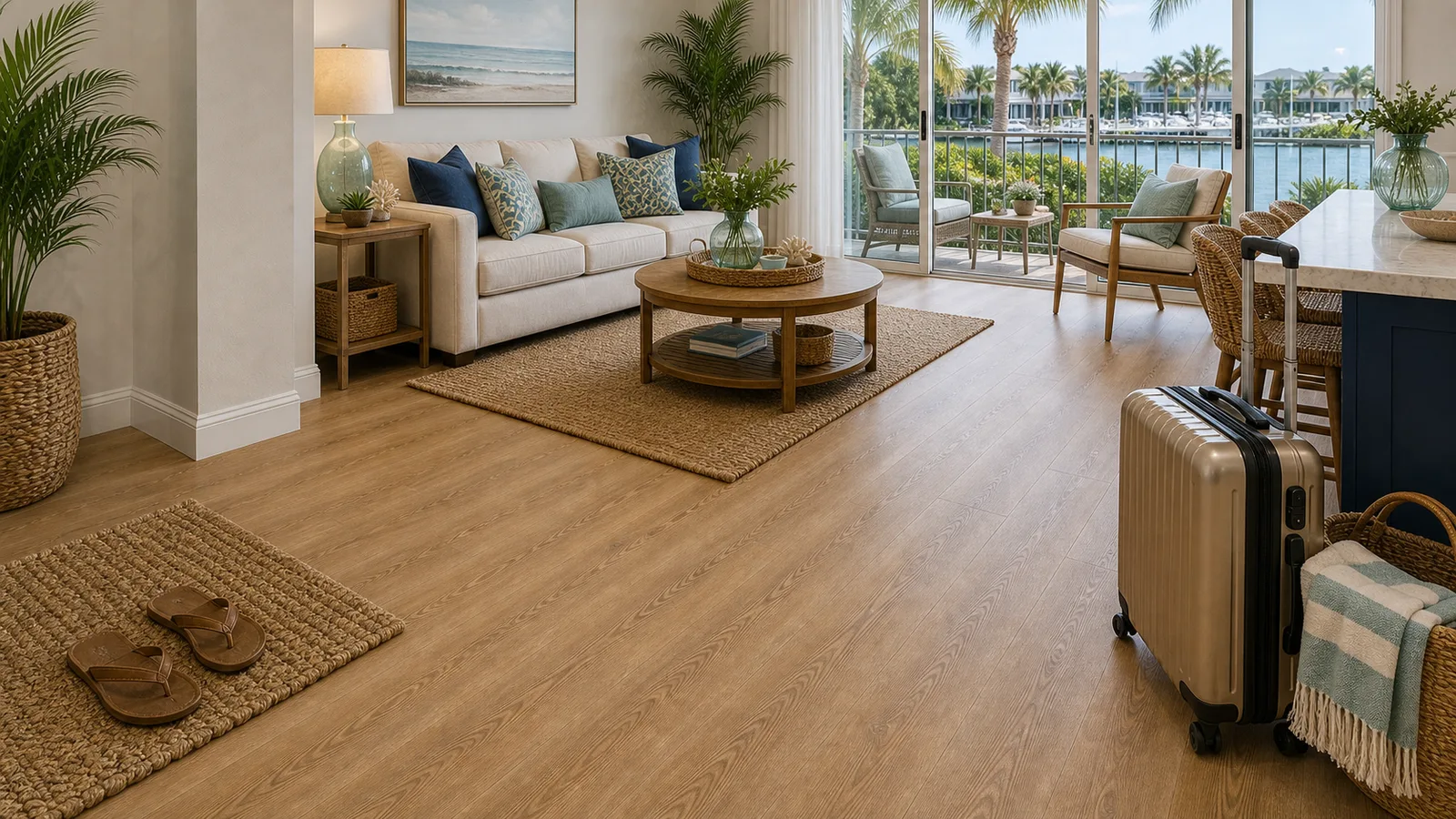 Jupiter Rental Flooring Upgrades scene for Jupiter, Florida with LVP Vinyl Plank Flooring