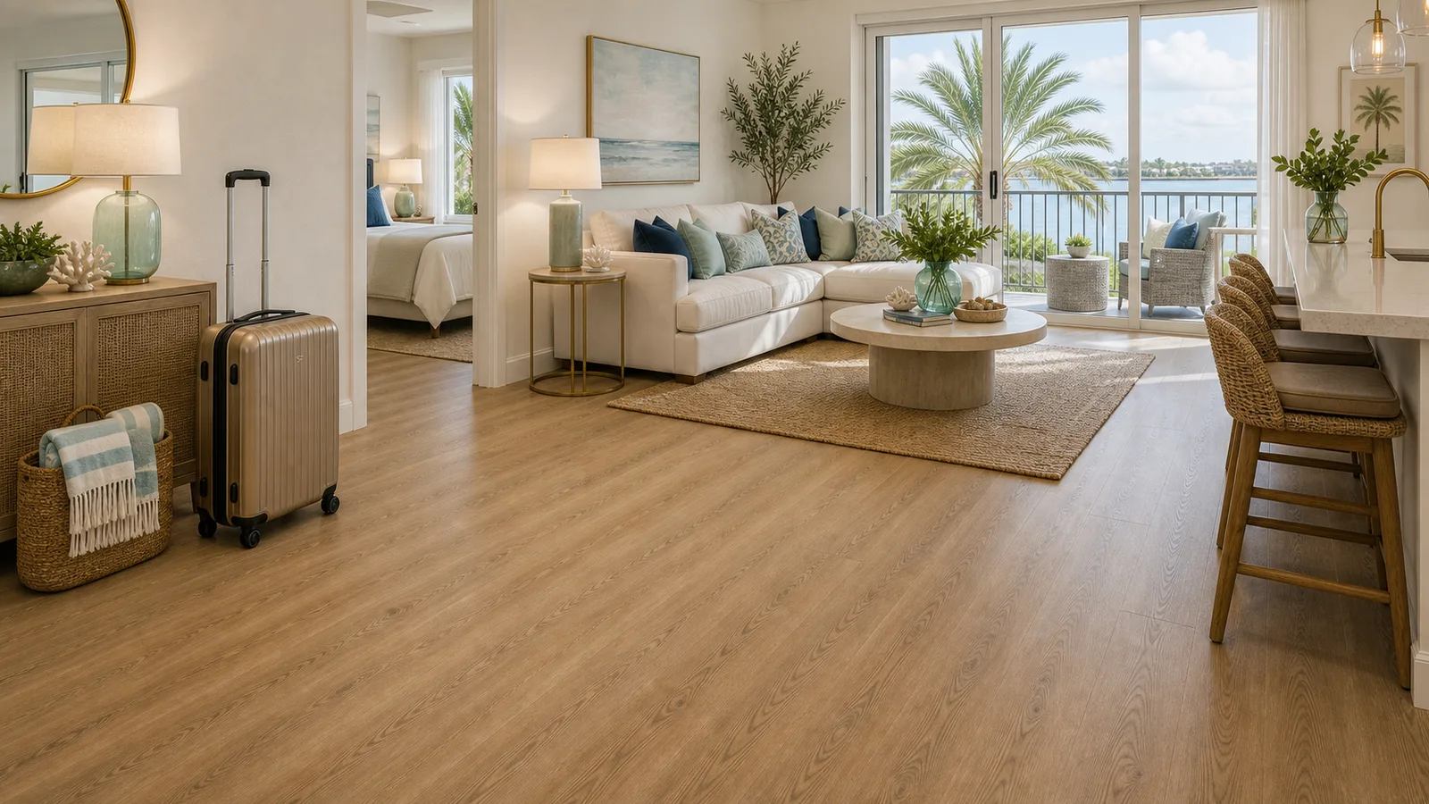 Naples Rental Flooring Upgrades scene for Naples, Florida with LVP Vinyl Plank Flooring