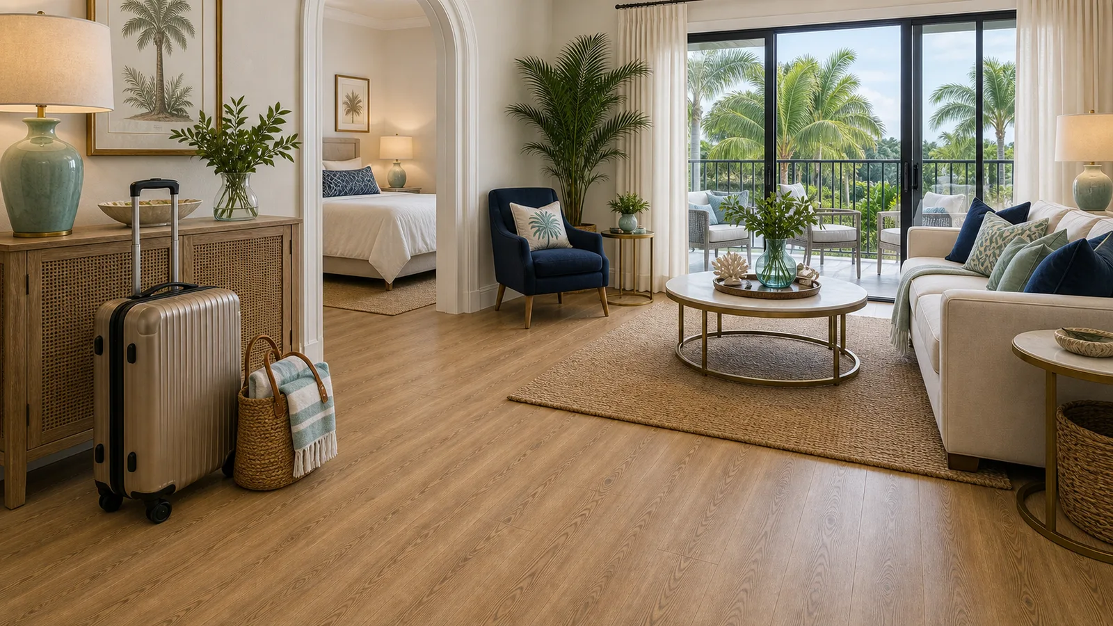 Palm Beach Rental Flooring Upgrades scene for Palm Beach, Florida with LVP Vinyl Plank Flooring