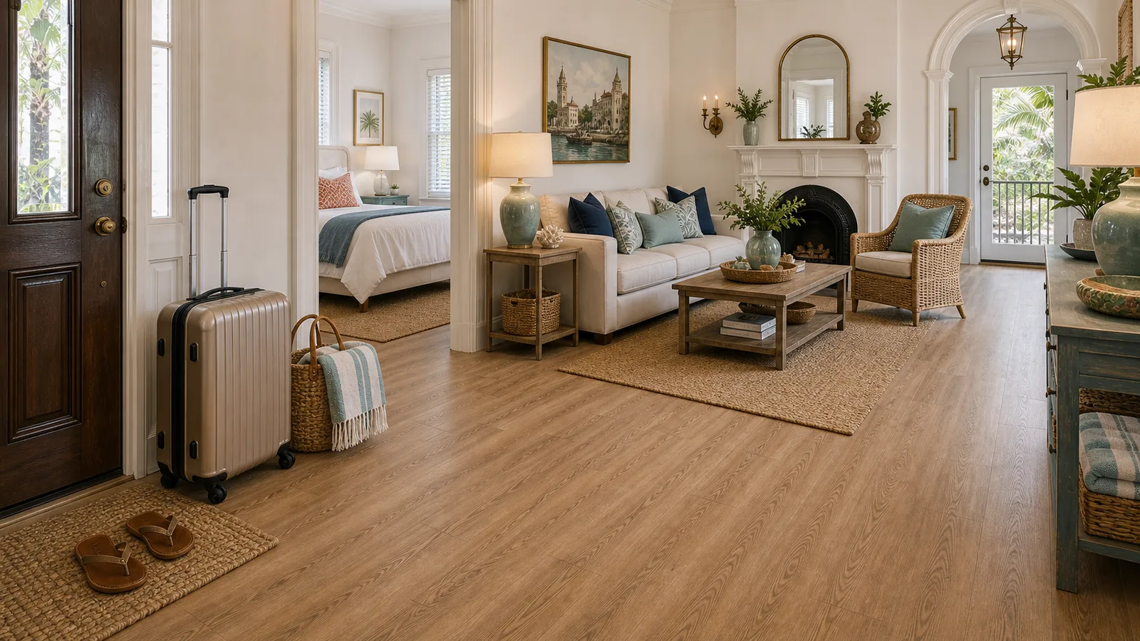 St. Augustine Rental Flooring Upgrades scene for St. Augustine, Florida with LVP Vinyl Plank Flooring