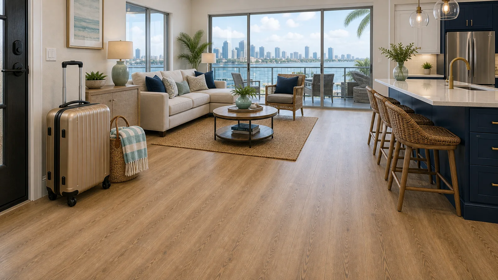 Tampa Bay Rental Flooring Upgrades scene for Tampa Bay, Florida with LVP Vinyl Plank Flooring