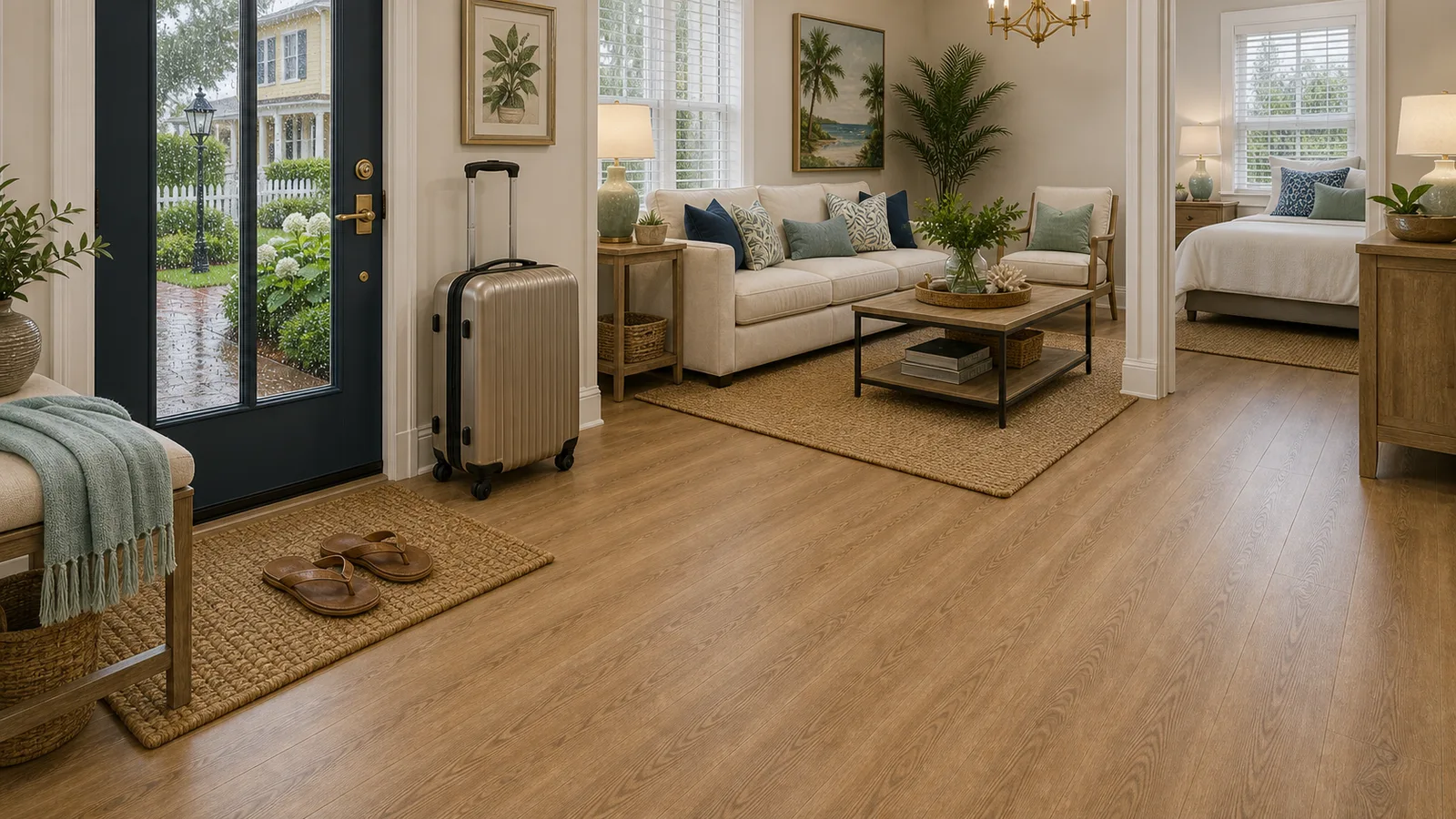 Celebration Waterproof LVP scene for Celebration, Florida with luxury vinyl plank flooring