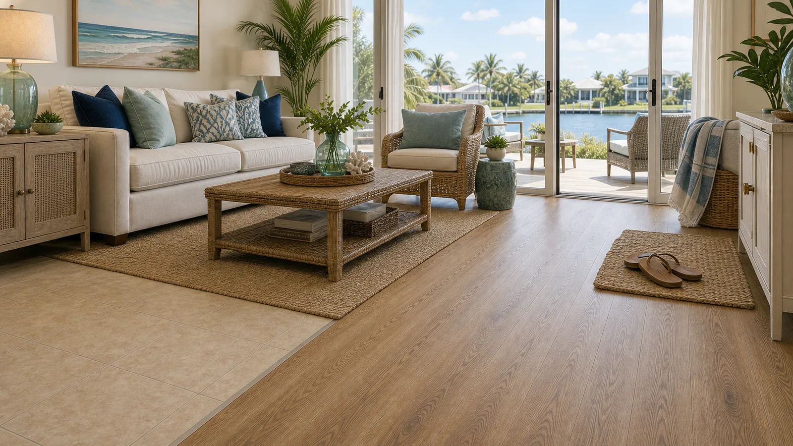 Merritt Island Waterproof LVP scene for Merritt Island, Florida with LVP Vinyl Plank Flooring