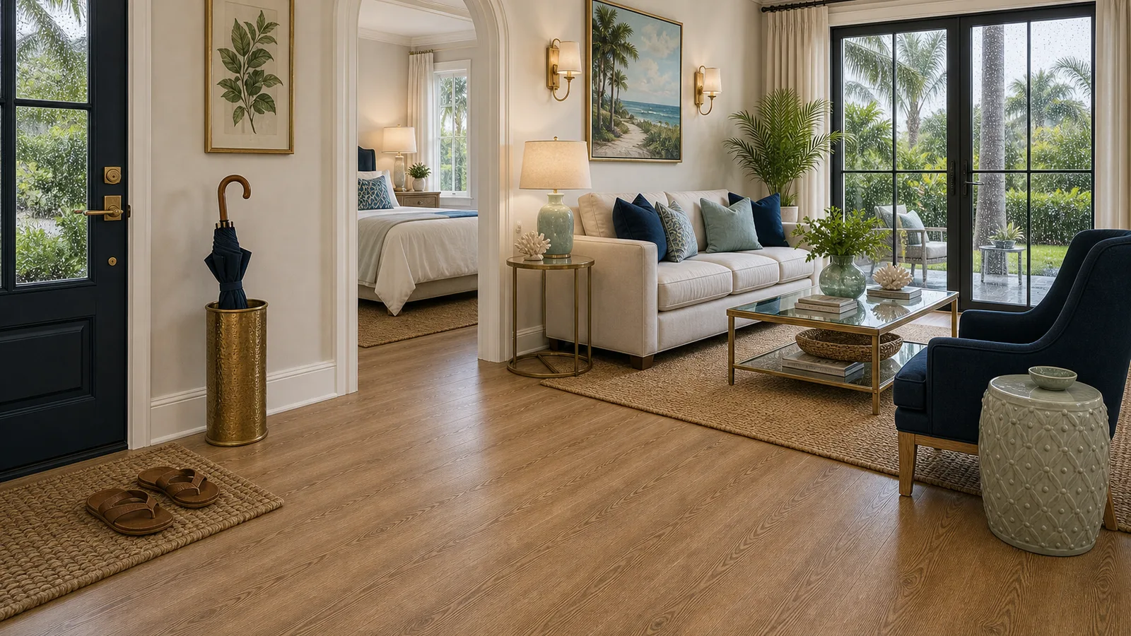 Palm Beach Waterproof LVP scene for Palm Beach, Florida with LVP Vinyl Plank Flooring