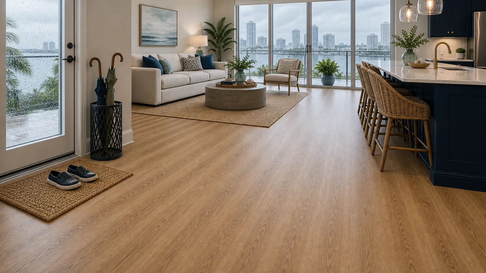 Tampa Bay Waterproof LVP scene for Tampa Bay, Florida with LVP Vinyl Plank Flooring