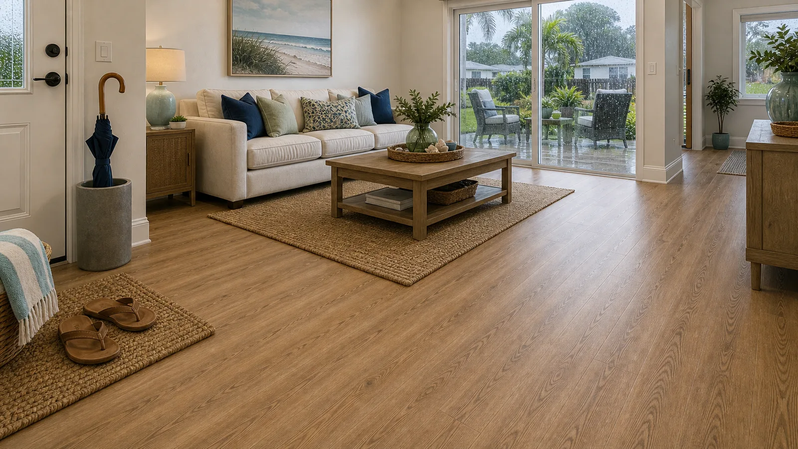 Titusville Waterproof LVP scene for Titusville, Florida with luxury vinyl plank flooring